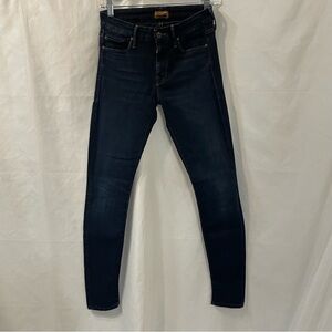 MOTHER Midnight Blue Denim. The Looker. Pre-owned. Size 26. Style 10011-104